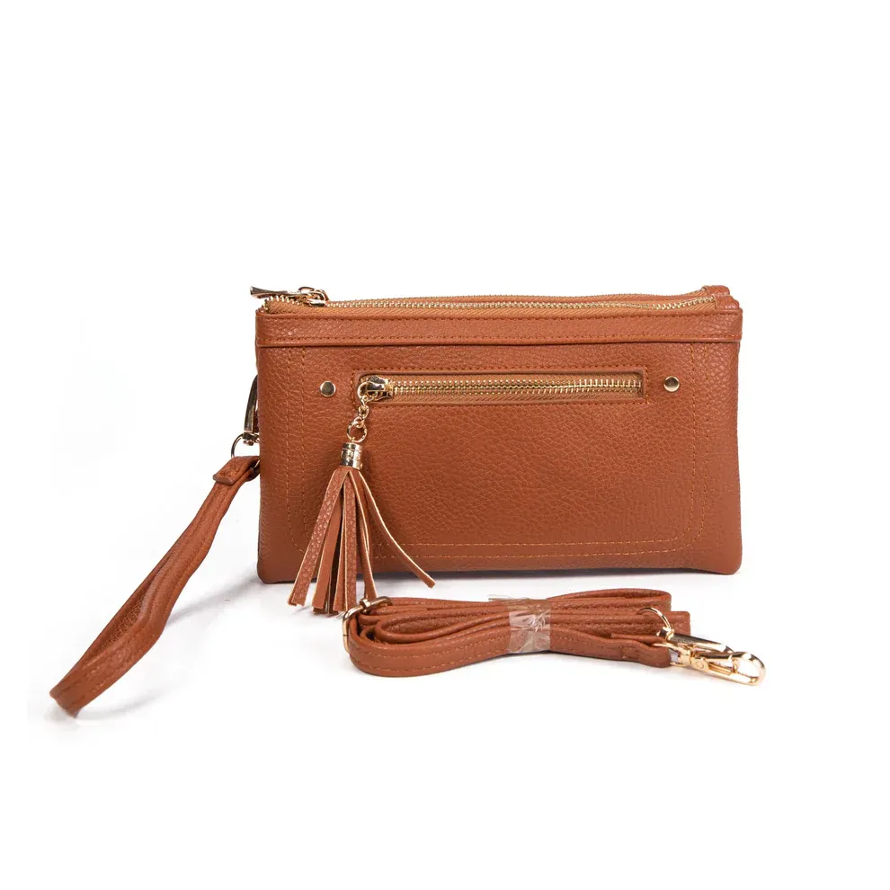 Image 3 of Faux leather pebbled middle clutch