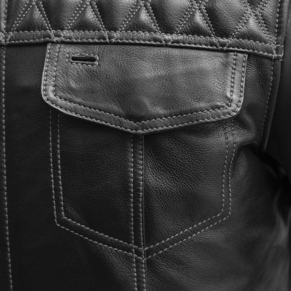 Image 5 of SoHo Shadow Men's Leather Motorcycle Jacket