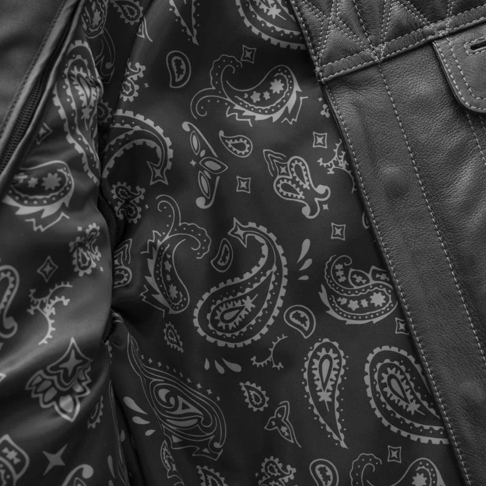 Image 4 of SoHo Shadow Men's Leather Motorcycle Jacket