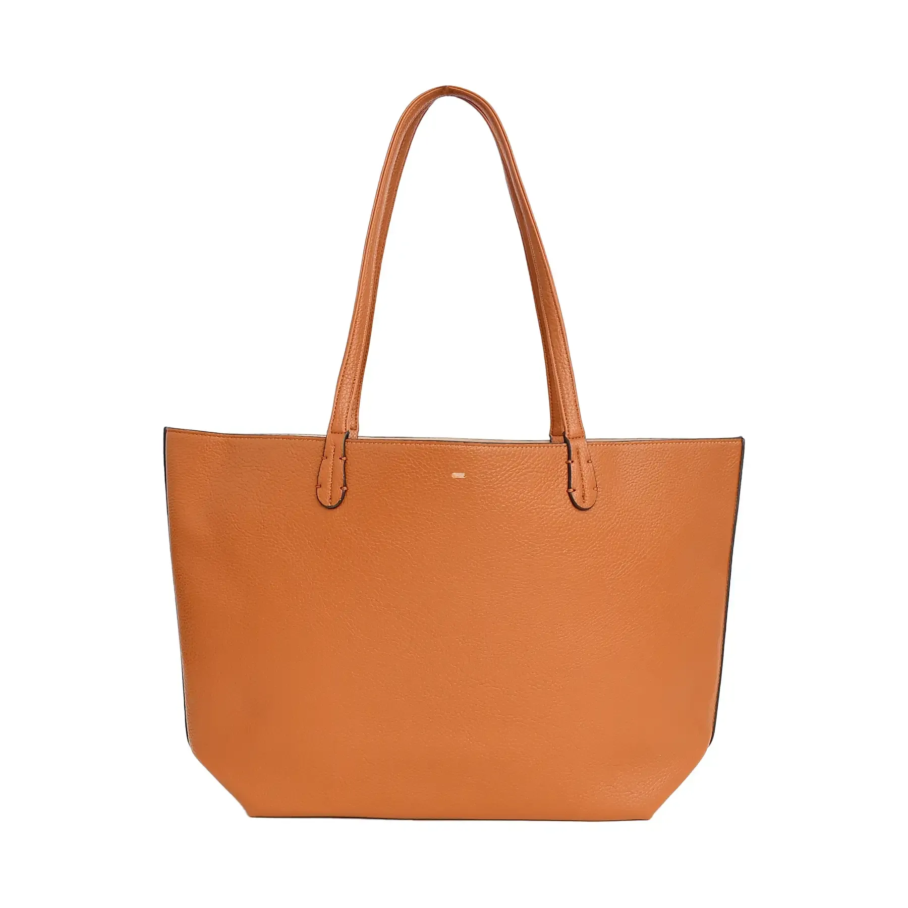 Image 3 of Faux Leather Reversible 2 Color Tote