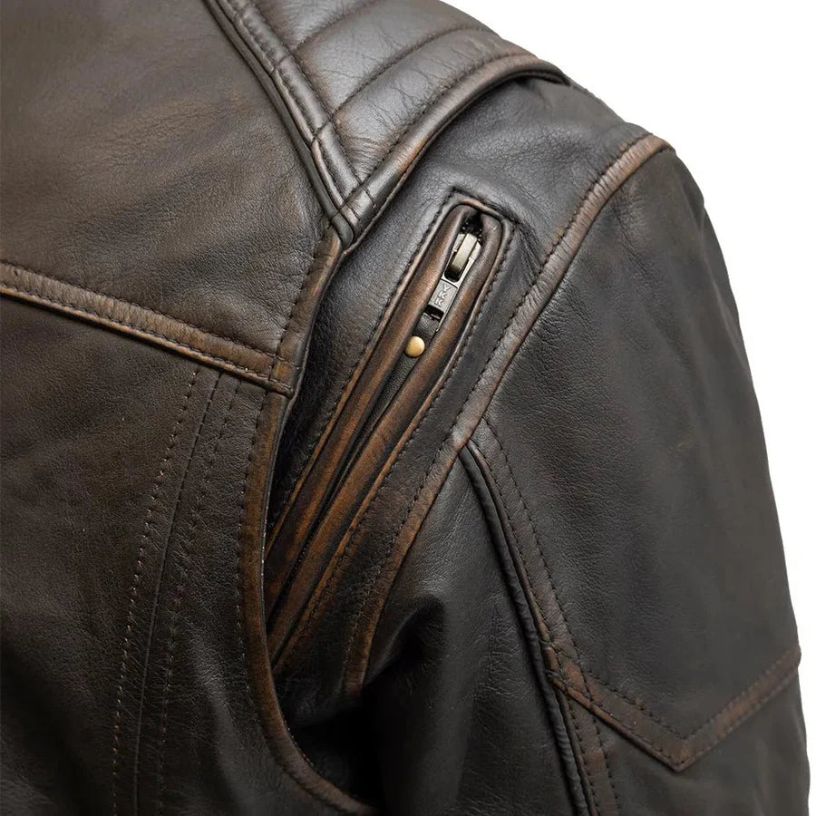 Image 3 of  Road Master - Men's Genuine Leather Motorcycle Jacket