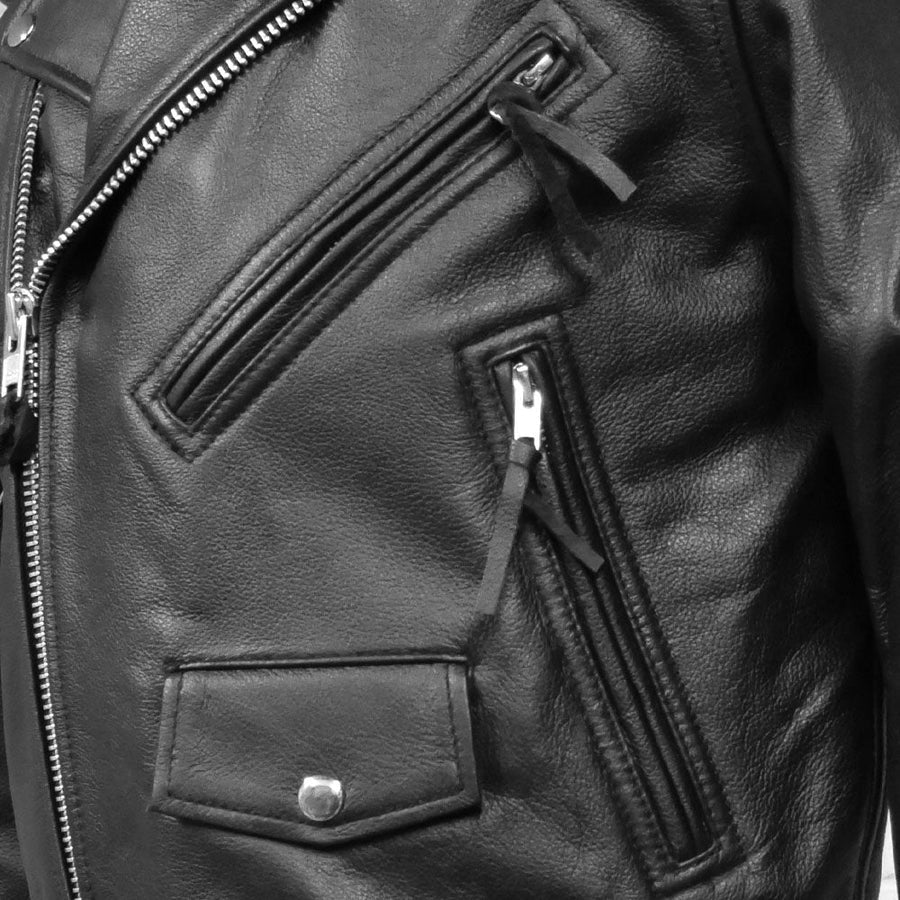 Image 3 of Frontier Flow Men's Motorcycle Leather Jacket
