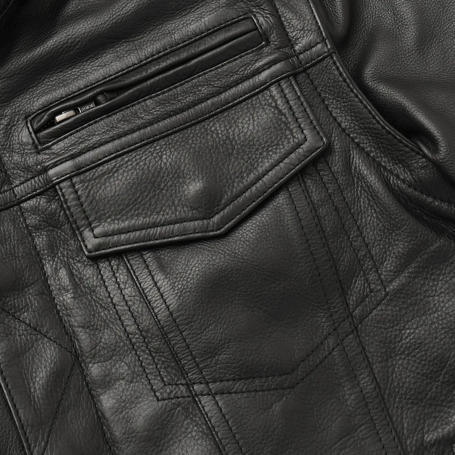 Image 4 of Nightstrike Men’s Motorcycle Leather Jacket