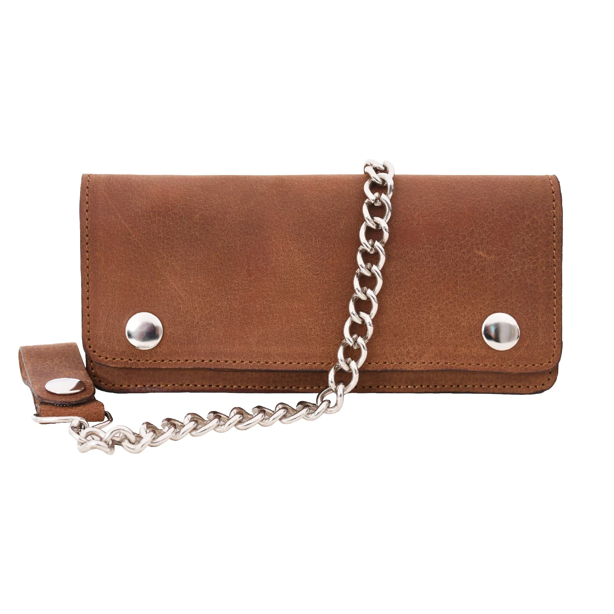 Image 4 of LARGE TRUCKER - Vegetable Tanned Leather Wallet Brown