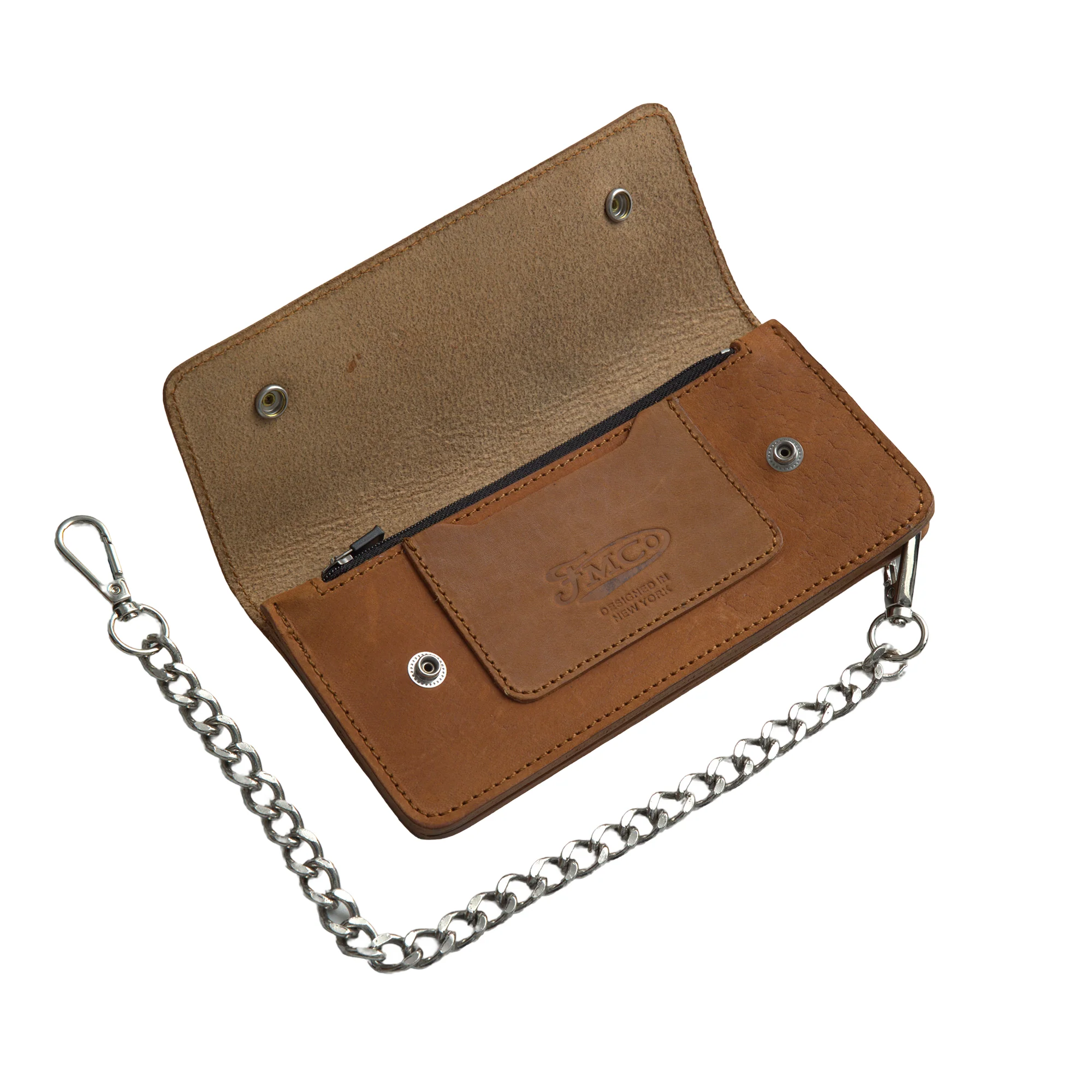 Image 3 of LARGE TRUCKER - Vegetable Tanned Leather Wallet Heritage Rust