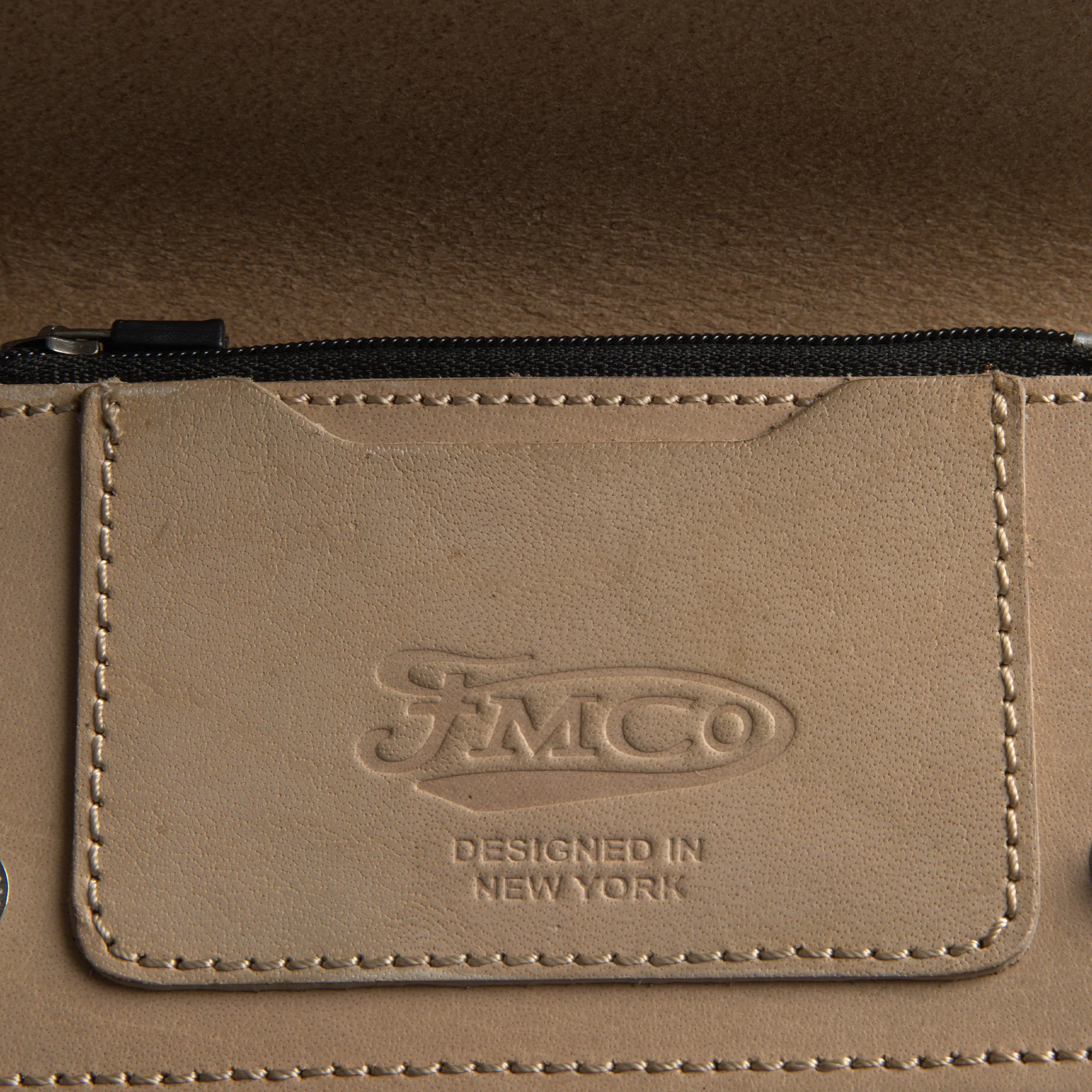 Image 4 of Natural Small Leather Trucker Wallet