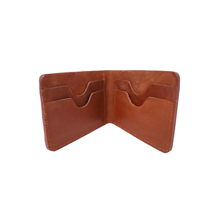 Image 4 of Bifold Wallet – Vegetable Tanned Leather Amber
